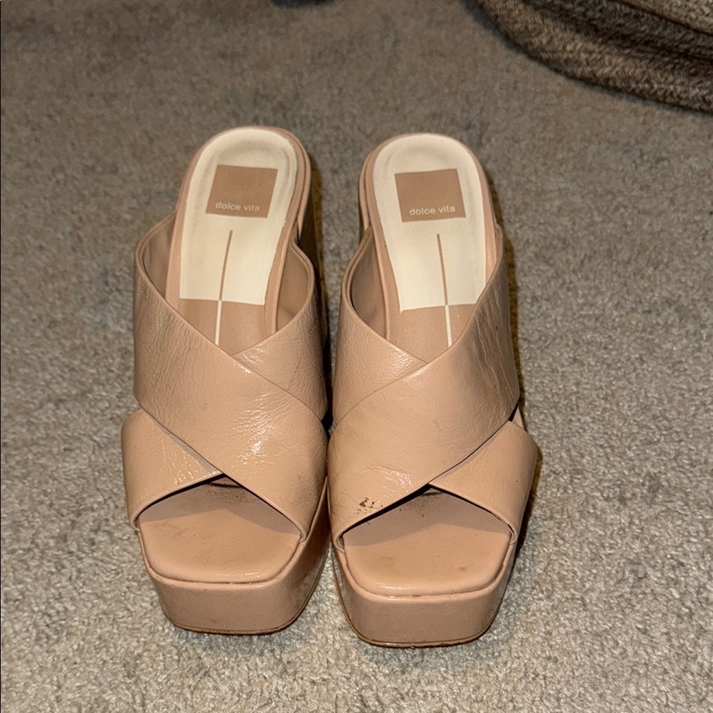 Dolce Vita Block Nude Heels